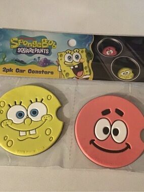 SpongeBob SquarePants Black 2-Pack Car Cup Holder Inserts